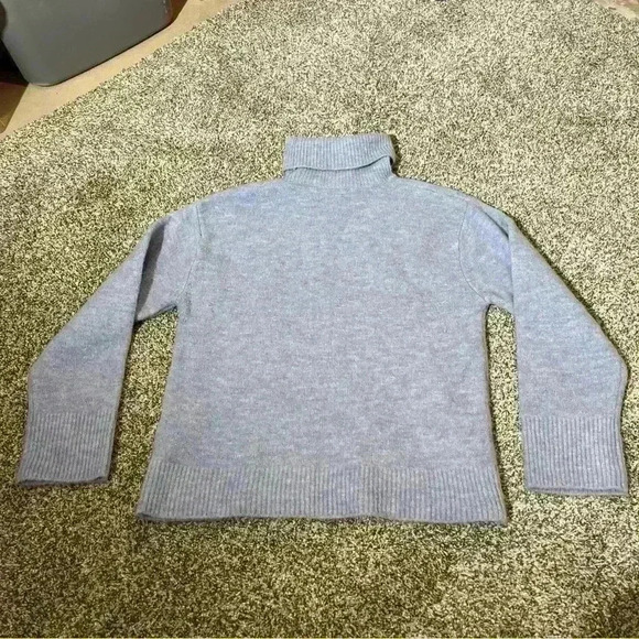Zara Sweater Girls 11-12 Blue Long Sleeve Turtle Neck Casual Knit - Picture 8 of 9